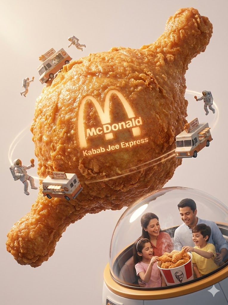 Fried Chicken Planet – Surreal Cinematic CGI Food Universe